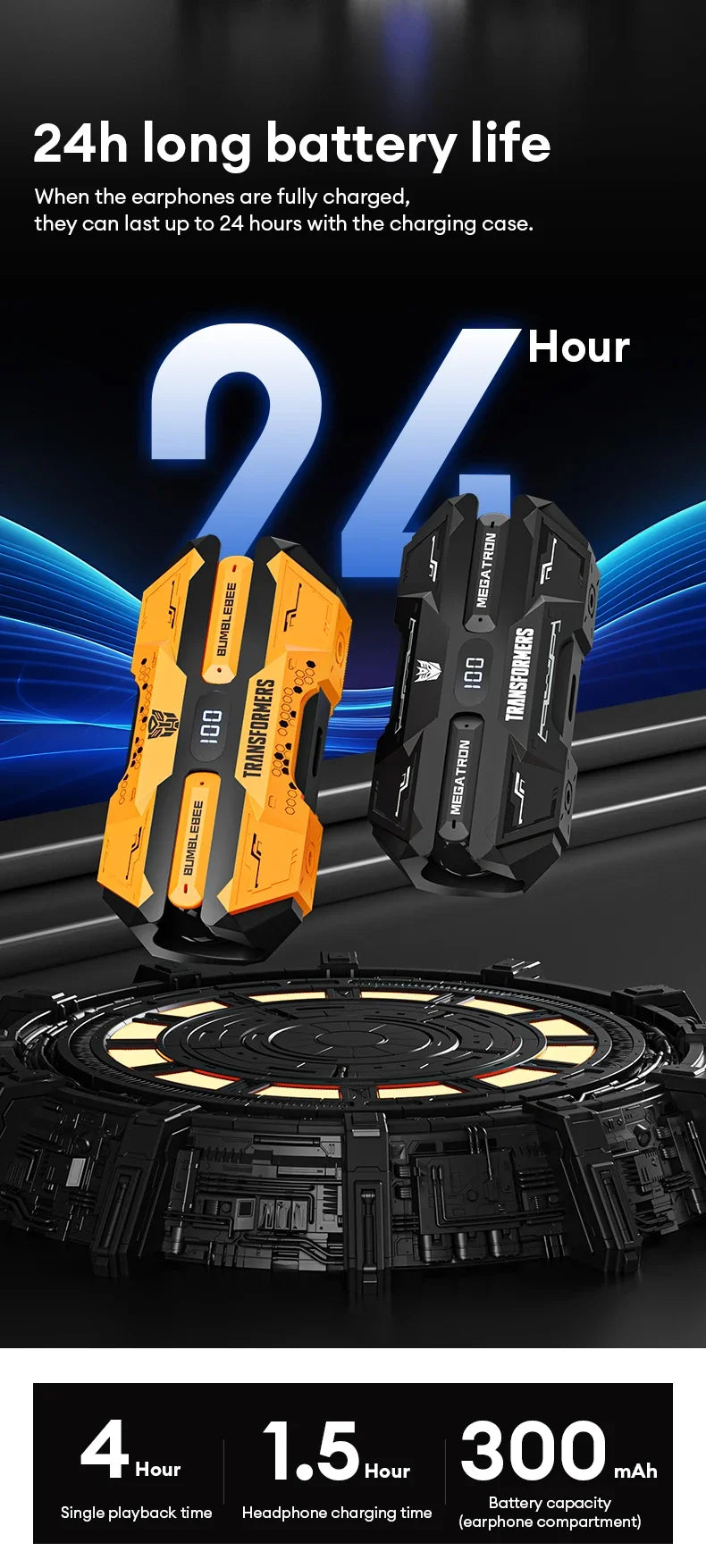 TRANSFORMERS TF-T51 Bumblebee Wireless  Gaming Earbuds